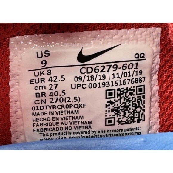 Nike Charge Canvas SB Mystic Red Men\'s 9 Sneakers Shoes main image 7